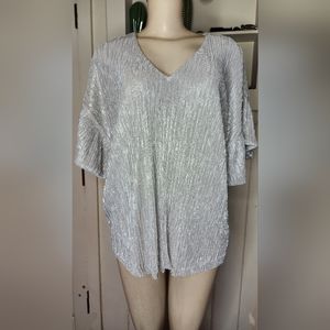 ANTHROPOLOGIE VANESSA VIRGINIA SILVER TOP